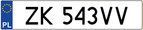 Trailer License Plate